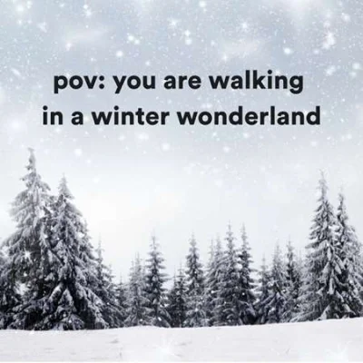 pov: you are walking in a winter wonderland (2022)